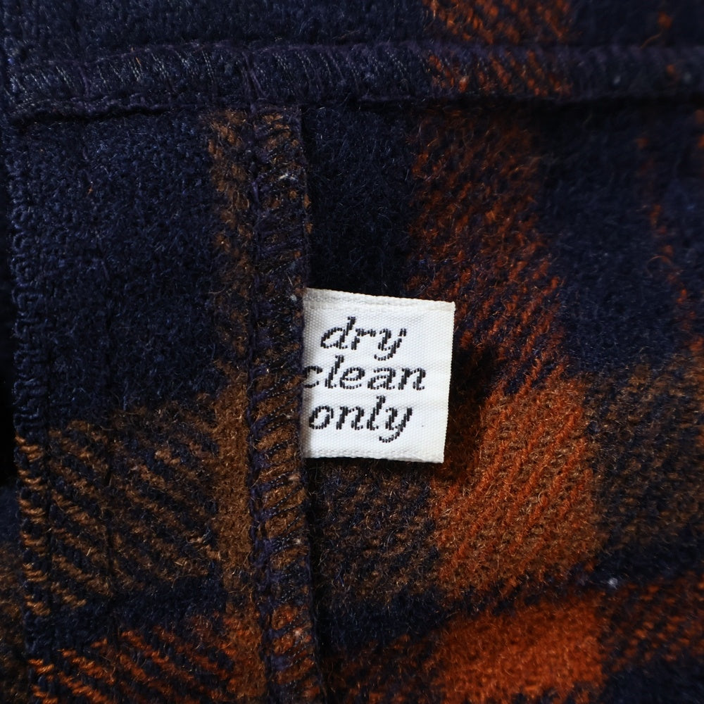 PENDLETON(ペンドルトン) 70S VINTAGE WOOL CHECK CRUISER JACKET ウール チェック クルーザージャケット オレンジ/ネイビー