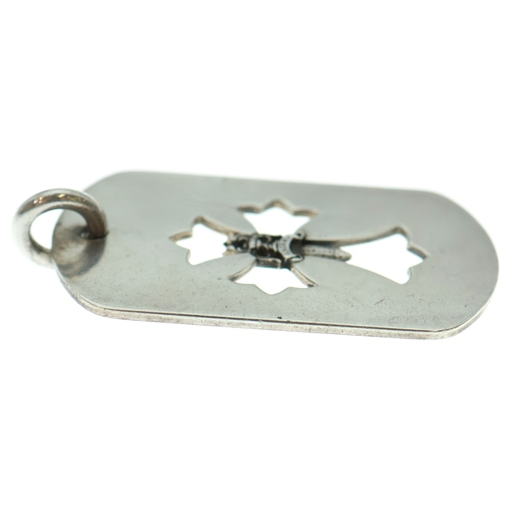 CHROME HEARTS(クロムハーツ) D TAG LRG CO CRS DAGGER カットアウトクロスダガードッグタグ ラージ ペンダントトップ シルバー