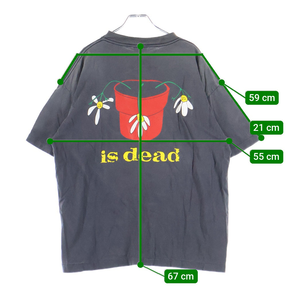 SAINT MICHAEL(セントマイケル) 25AW SM-HR1-0000-C18 DE LA SOULプリントヴィンテージ加工Tシャツ カットソー ブラック