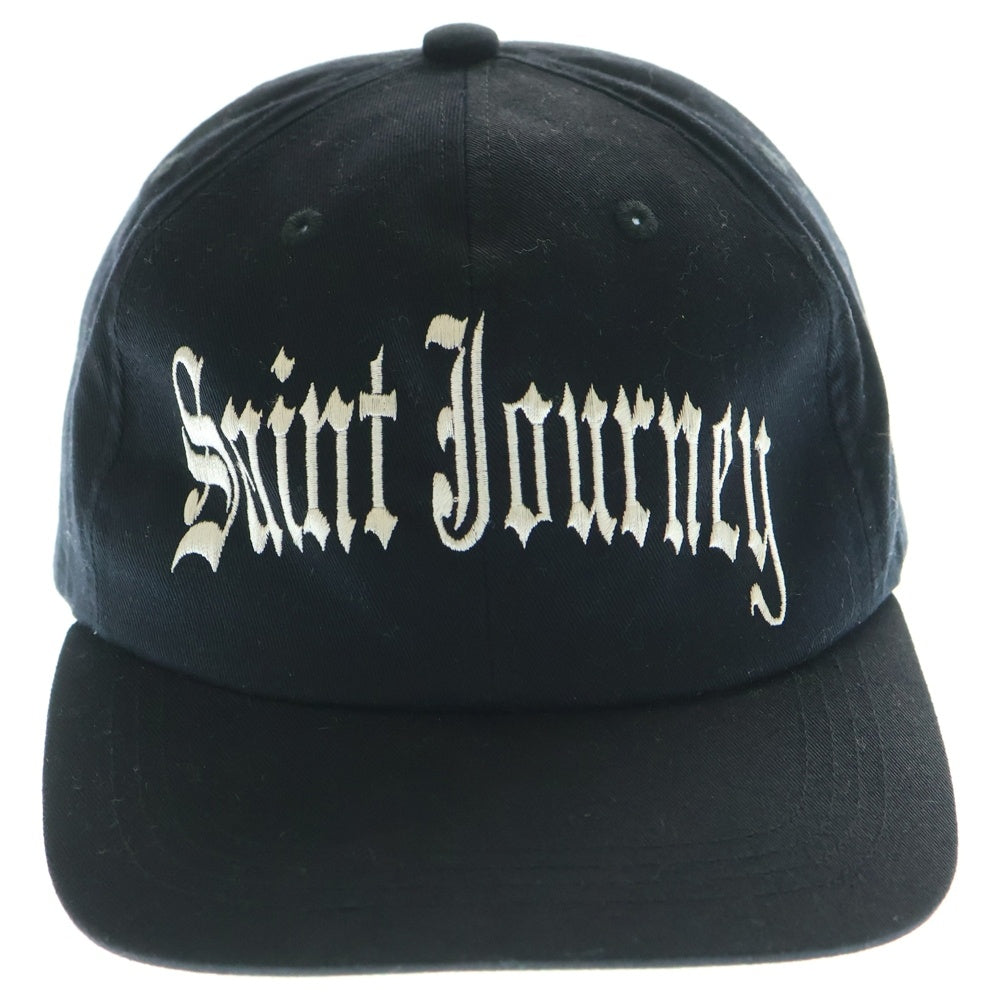 SAINT MICHAEL(セントマイケル) 24AW SAINT JOURNEY CAP SM-YS1-0000-076 ロゴ刺繍帽子 キャップ ブラック