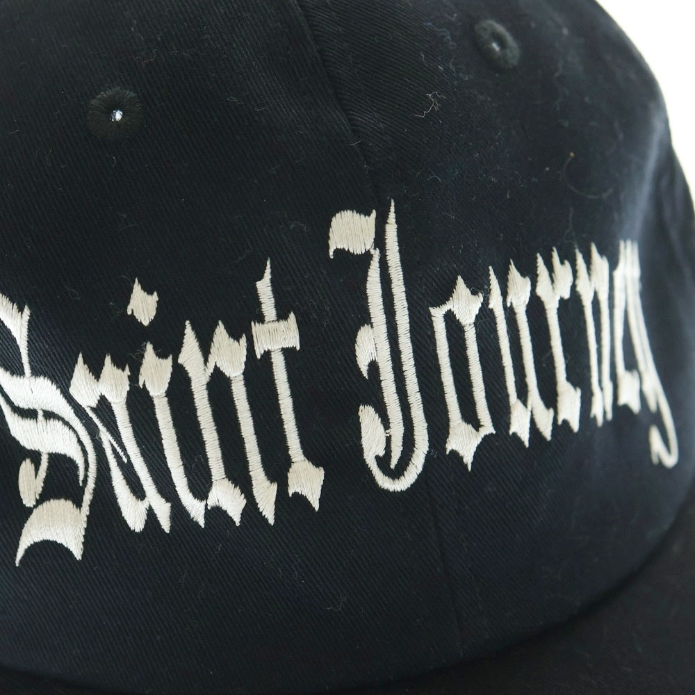 SAINT MICHAEL(セントマイケル) 24AW SAINT JOURNEY CAP SM-YS1-0000-076 ロゴ刺繍帽子 キャップ ブラック