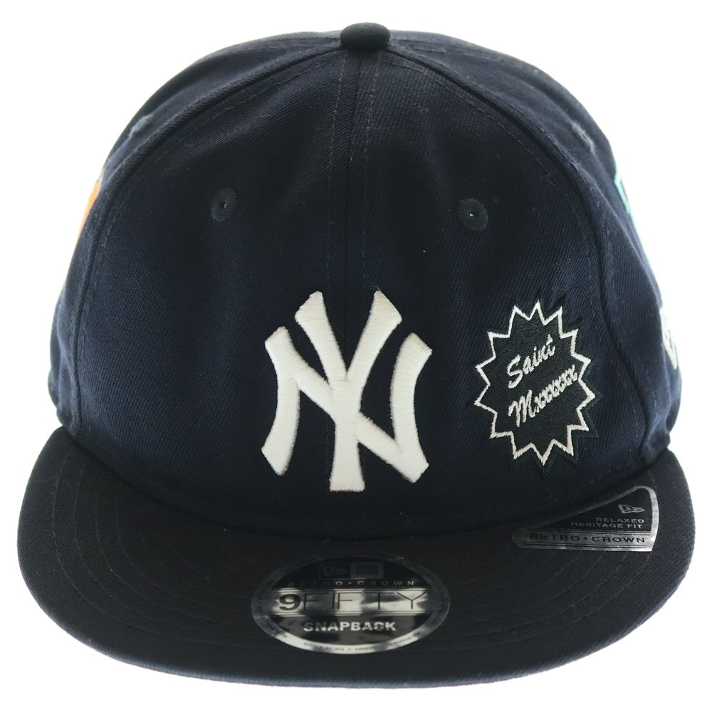 SAINT MICHAEL(セントマイケル) 25SS ×NEW ERA SNAPBACK NY YANKEES CAP ニューエラ スナップバック ニューヨーク ヤンキース ベースボールキャップ 帽子 ネイビー SM-HR8-0000-C50