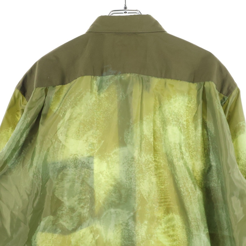 COMME des GARCONS HOMME PLUS(コムデギャルソンオムプリュス) 25AW GREEN ABSTRACT BUTTON-UP SHIRTS L/S 長袖シャツ カーキ PP-B011-051-2-4 AD2025
