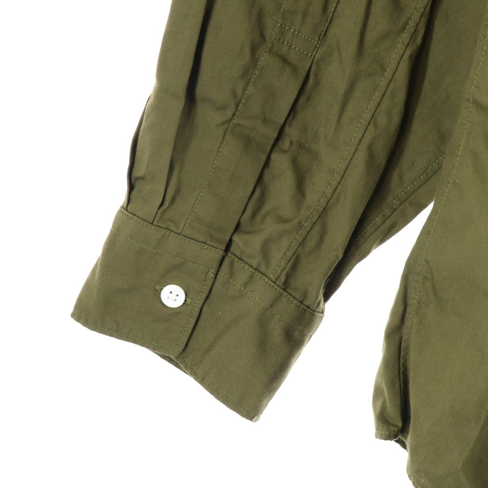 COMME des GARCONS HOMME PLUS(コムデギャルソンオムプリュス) 25AW 切り替えクルーネック 長袖ドッキングシャツ カーキ PP-B020