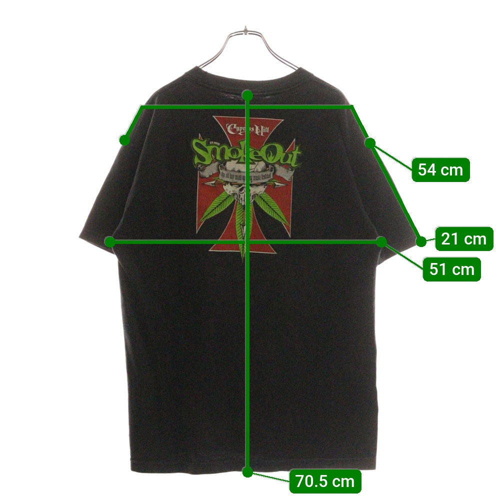 VINTAGE(ヴィンテージ) 90-00S SMOKE OUT CYPRESS HILL スモークアウト サイプレスヒル 半袖Tシャツ カットソー ブラック