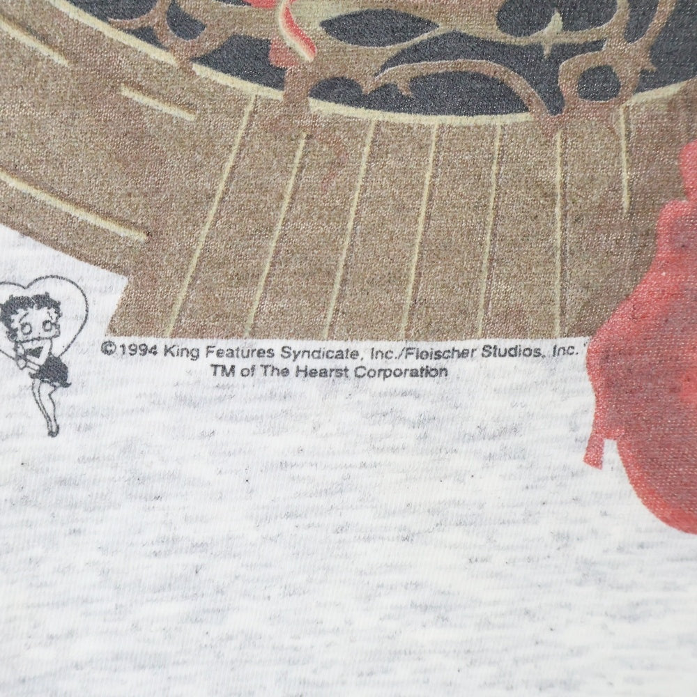 VINTAGE(ヴィンテージ) 90S BETTY BOOP DEVIL 1994 ベティー デビル 半袖Tシャツ カットソー グレー