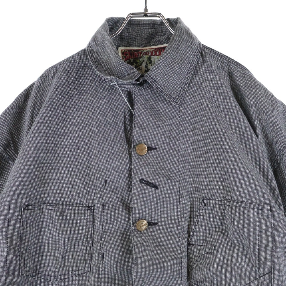 SAINT MICHAEL(セントマイケル) X BerBerJin STRIPE BB_DENIM JKT SM-YS1-0000-C54 ワークジャケット グレー