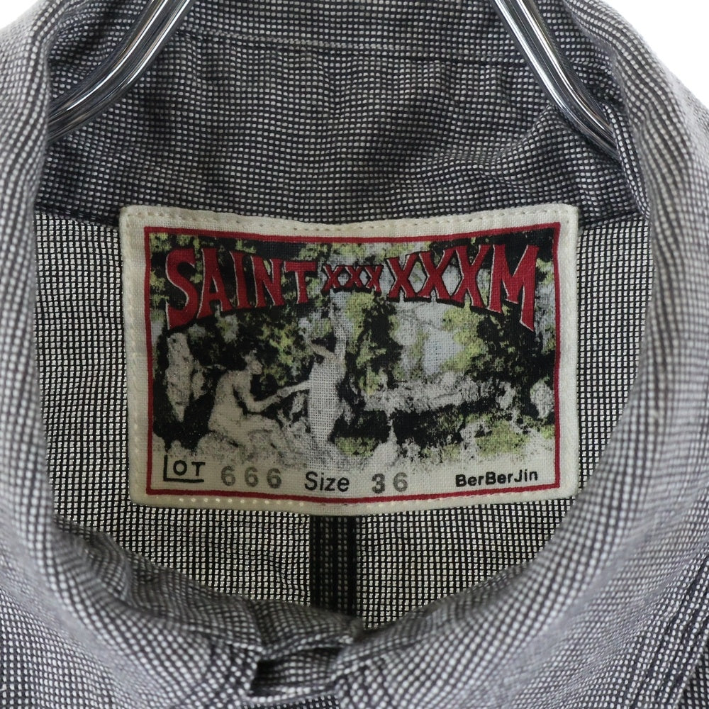 SAINT MICHAEL(セントマイケル) X BerBerJin STRIPE BB_DENIM JKT SM-YS1-0000-C54 ワークジャケット グレー