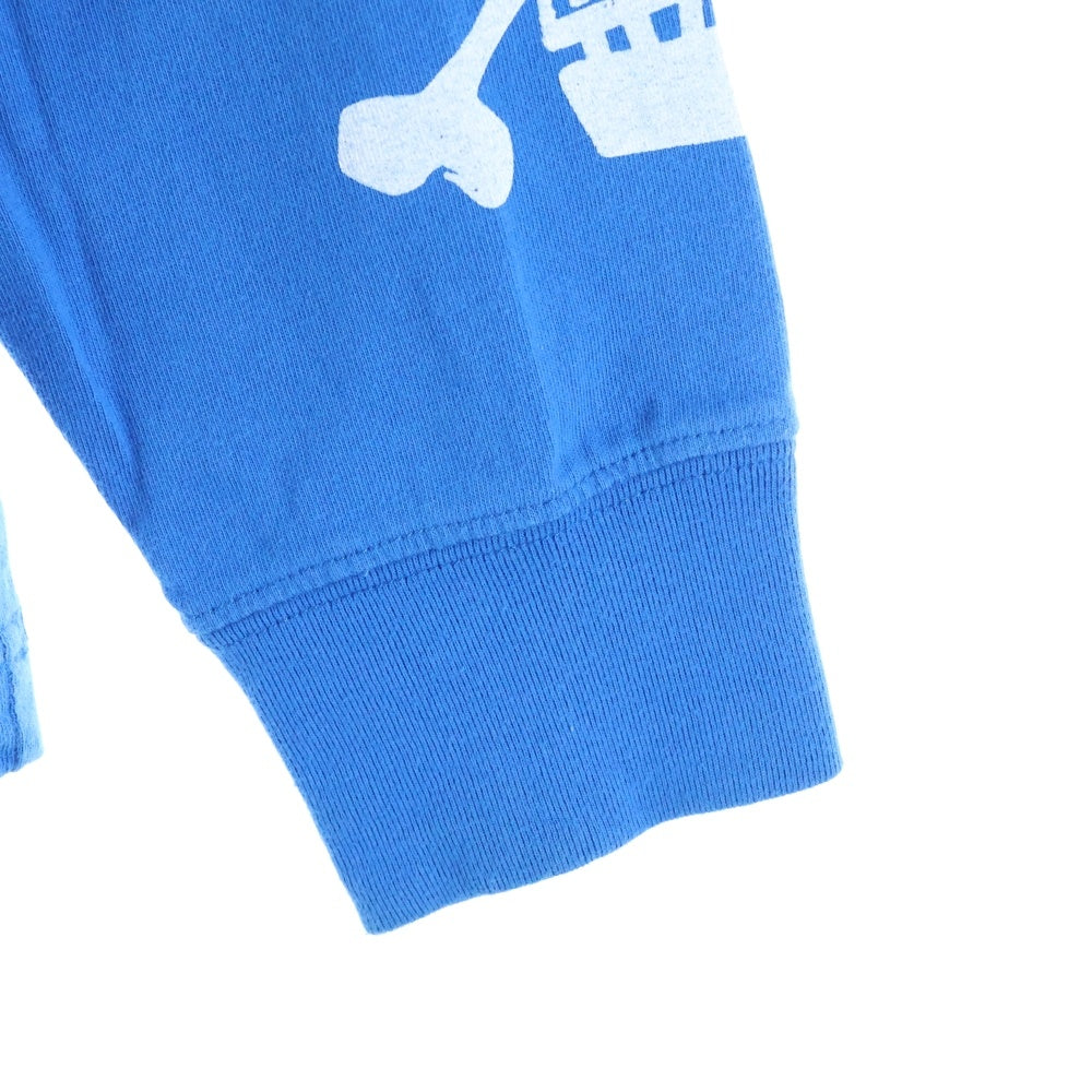 STUSSY(ステューシー) LOGO L/S TEE 袖プリント クルーネック長袖カットソー ブルー