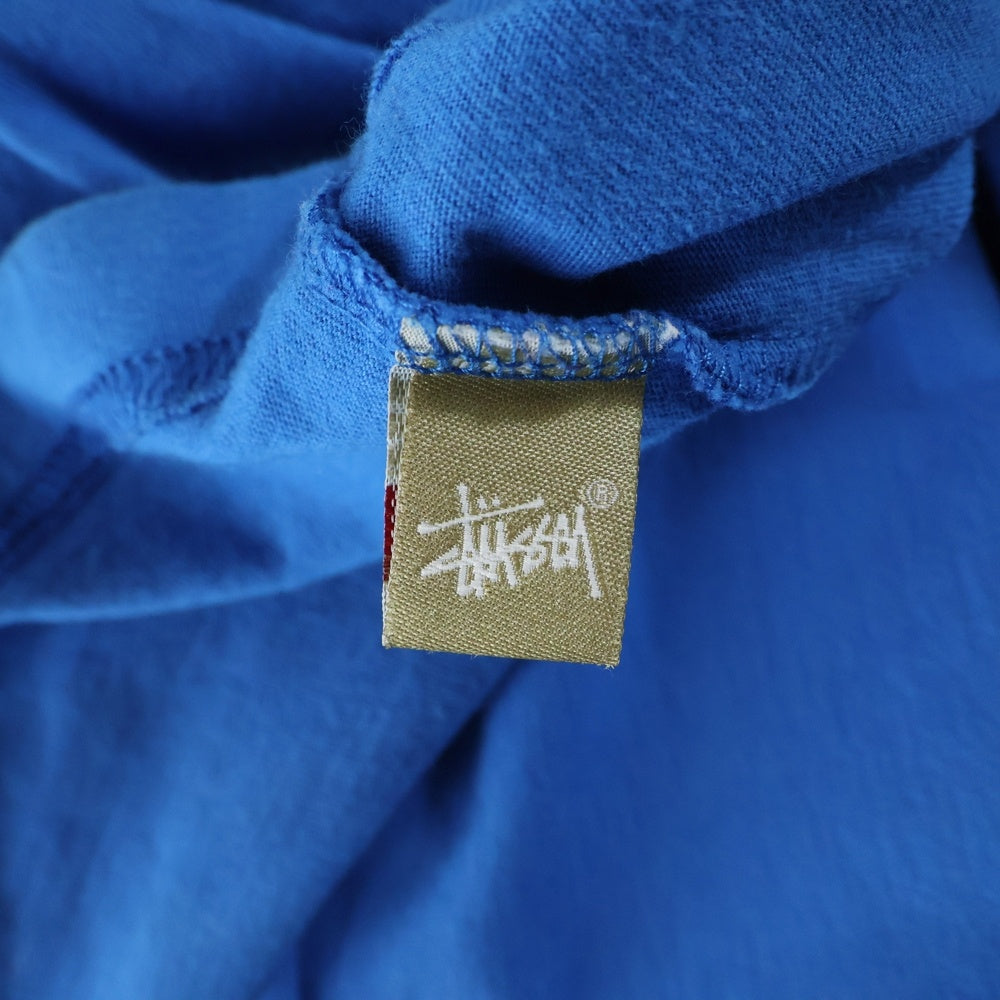 STUSSY(ステューシー) LOGO L/S TEE 袖プリント クルーネック長袖カットソー ブルー