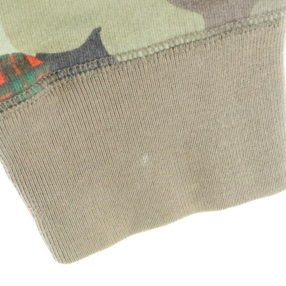 STUSSY(ステューシー) 00s Check Camo Zip Hoodie チェックカモ ジップアップフーディー カーキ