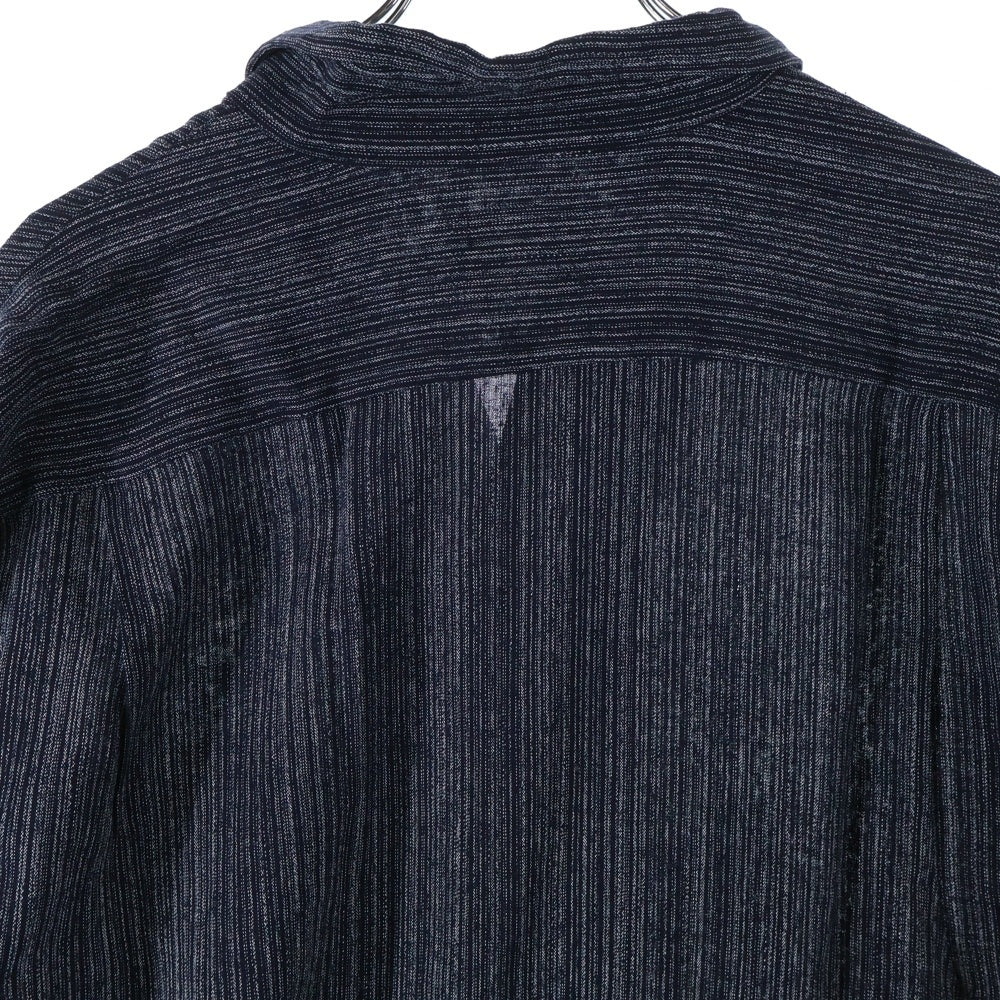 VINTAGE(ヴィンテージ) 50-60S PURITAN ピューリタン OPEN COLLAR STRIPE SHIRT オープン カラー ストライプ シャツ ネイビー/ホワイト