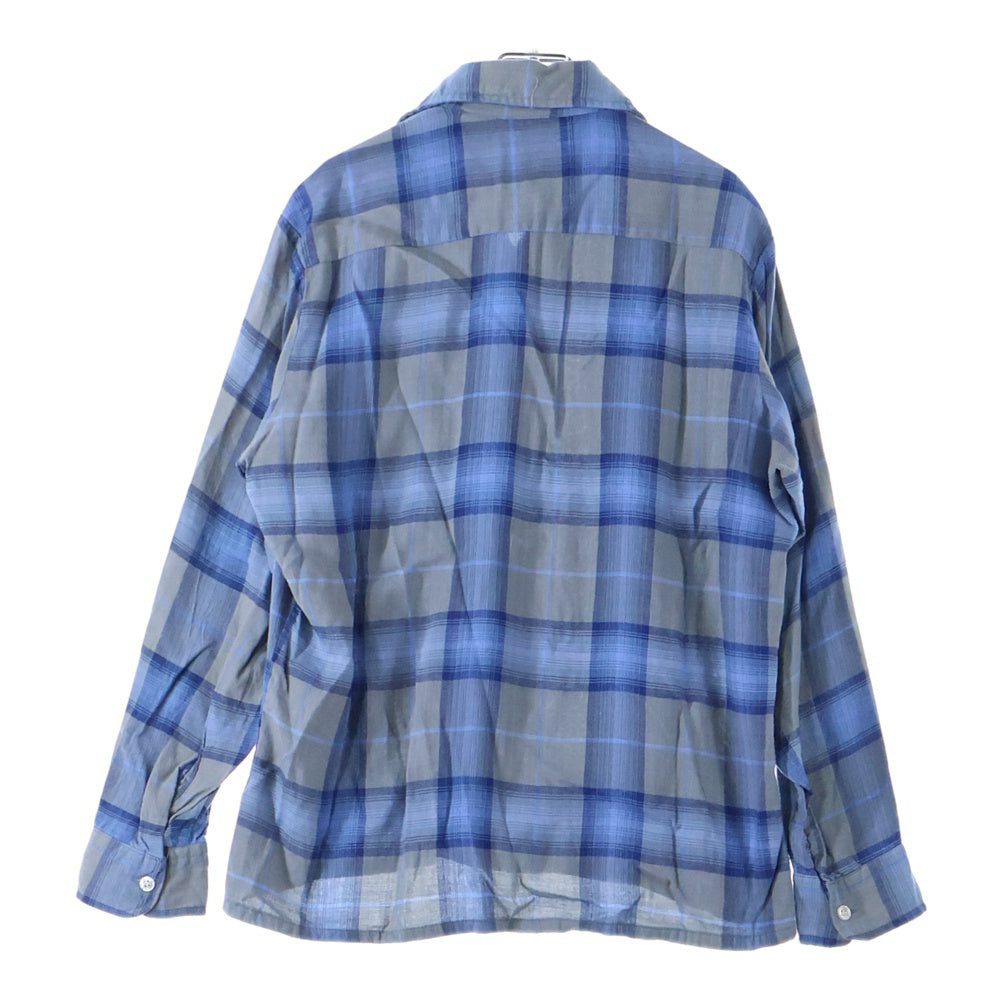 PENNEYS TOWNCRAFT(ぺニーズタウンクラフト) 70S RAYON CHECK SHIRT レーヨン チェック シャツ ブルー