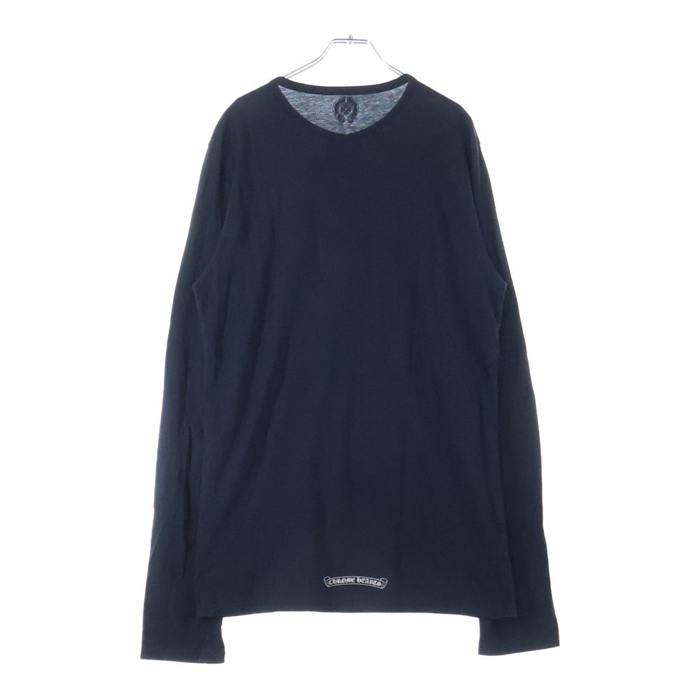 CHROME HEARTS(クロムハーツ) クロスボールボタンヘンリーネック長袖カットソー ブラック