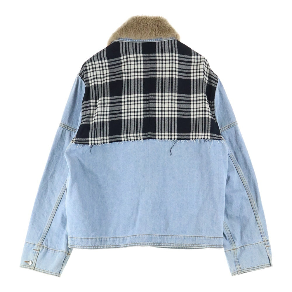 MARNI(マルニ) MULTI POCKET DENIM SHEEP CHECK JACKET マルチポケット デニムジャケット シープ バックチェック ブルー