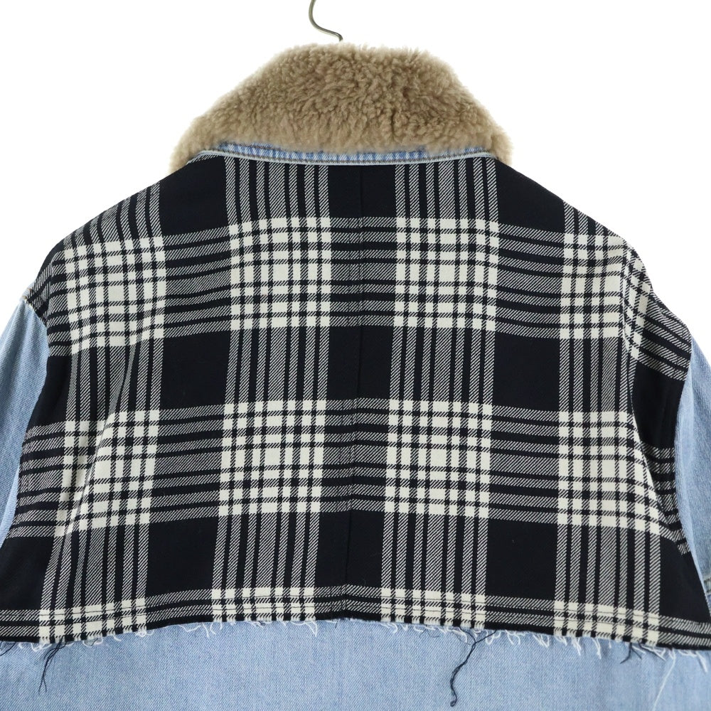MARNI(マルニ) MULTI POCKET DENIM SHEEP CHECK JACKET マルチポケット デニムジャケット シープ バックチェック ブルー