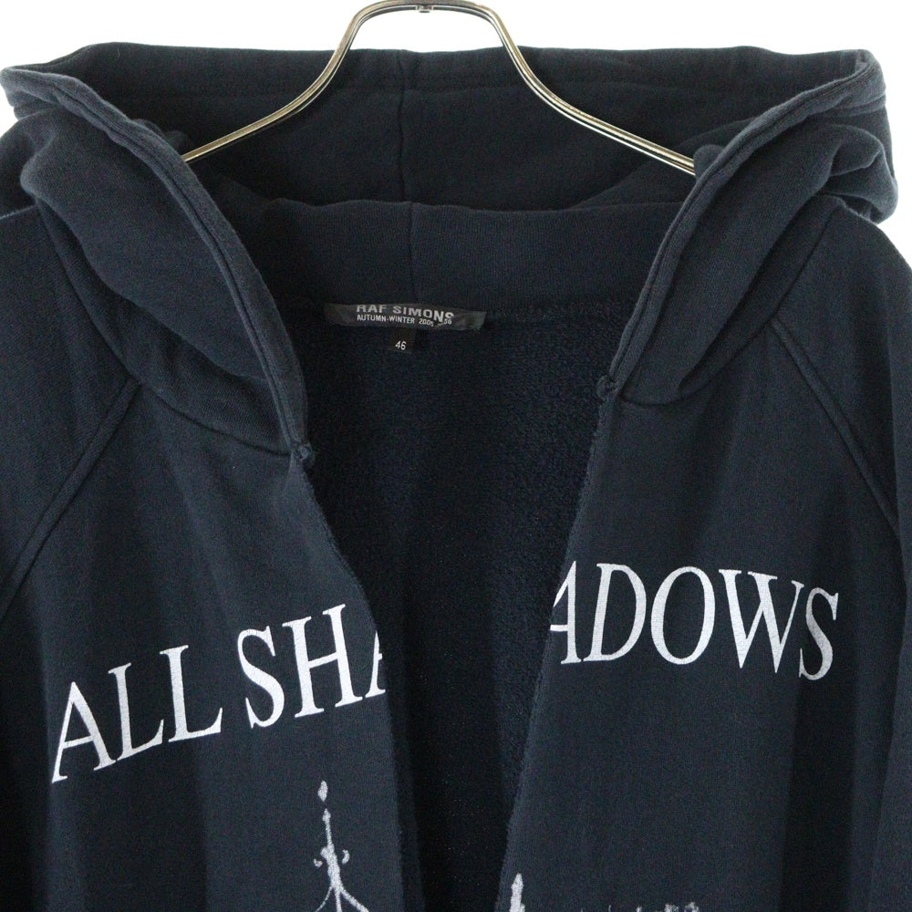 RAF SIMONS(ラフシモンズ) 05AW POLTERGEIST期 ALL SHADOWS ポルターガイスト期 オールシャドウ グラフィックプリント オーバーサイズ パーカー ブラック