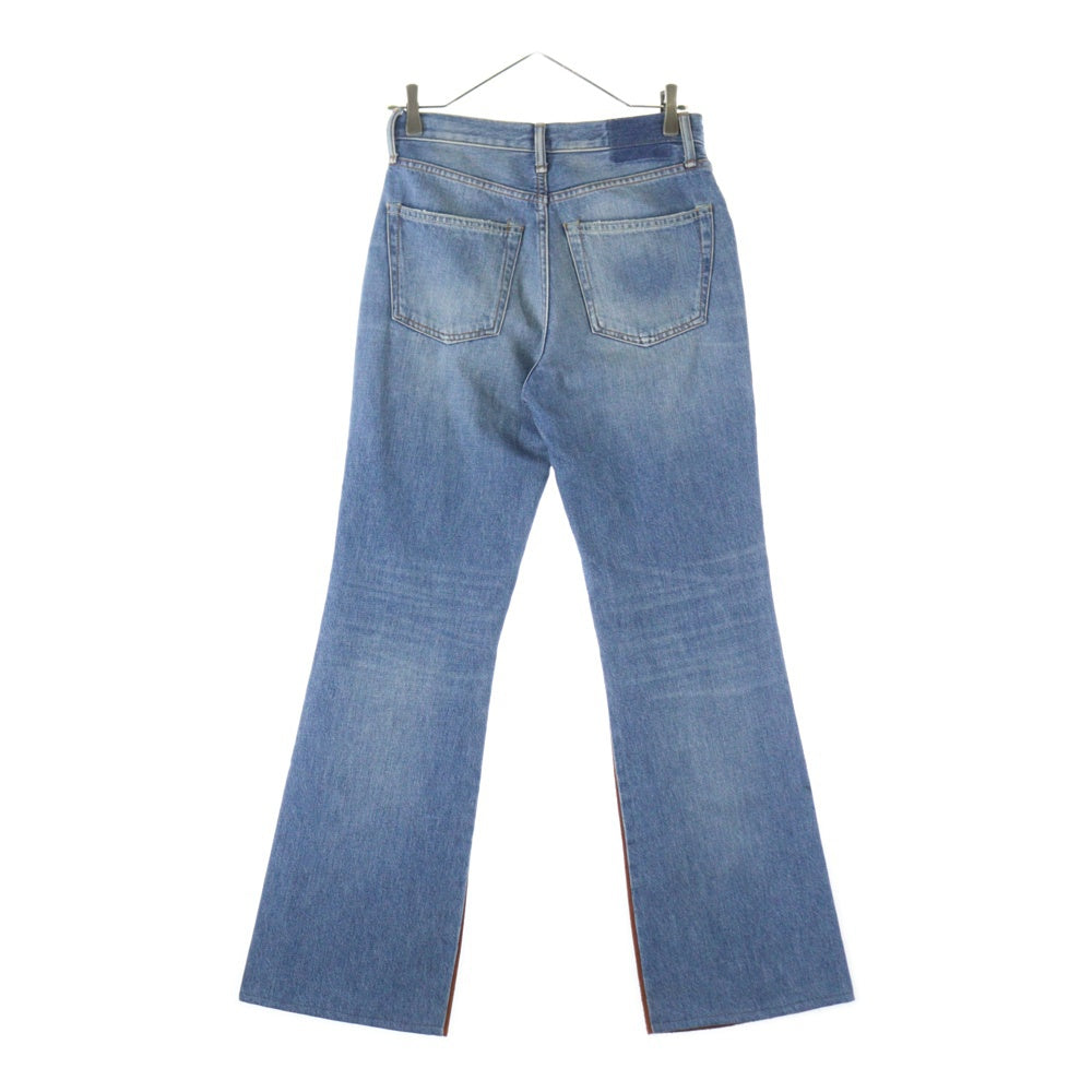 Acne Studios(アクネ ストゥディオズ) 22AW スエード切り替え フレア ブーツカットデニムパンツ ブルー FN-WN-TROU000845