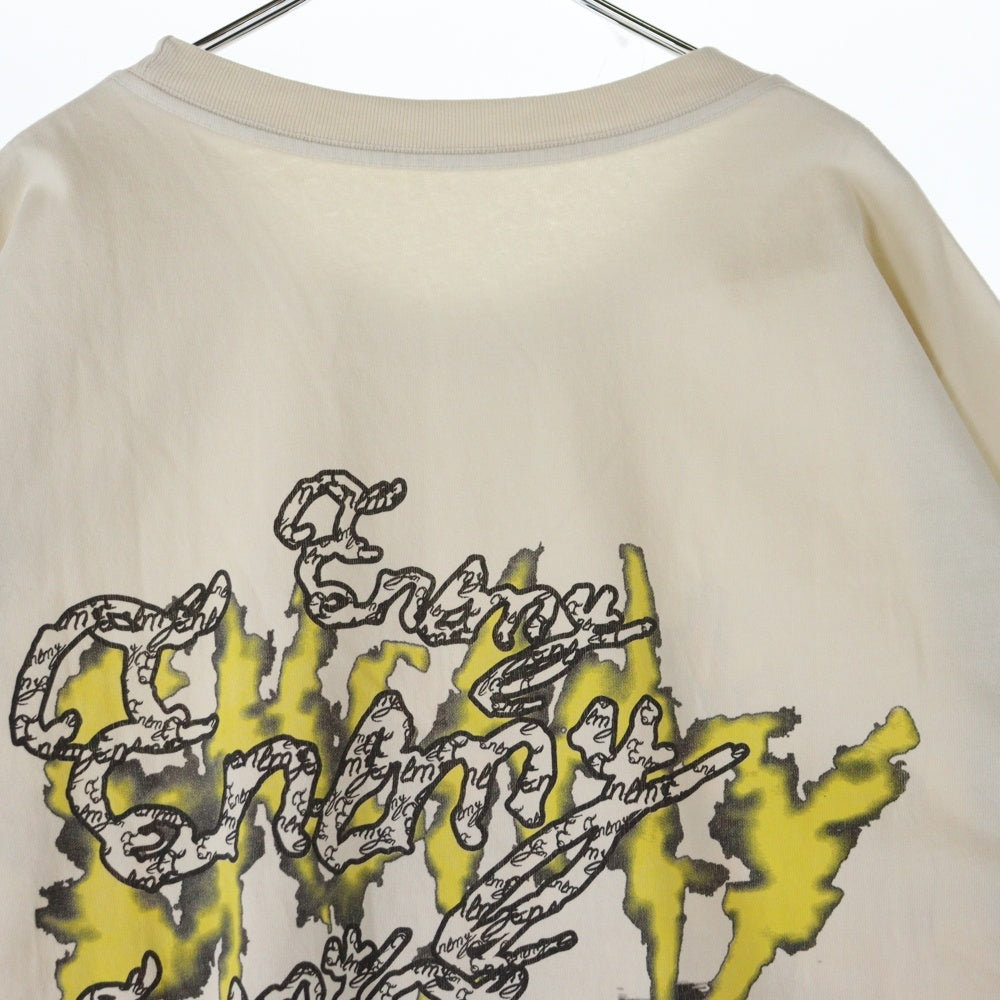 RIVINGTON roi Rebis(リヴィントンロイレビス ) Snake CVA TEE スネークプリント オーバーサイズ クルーネック半袖Tシャツ アイボリー