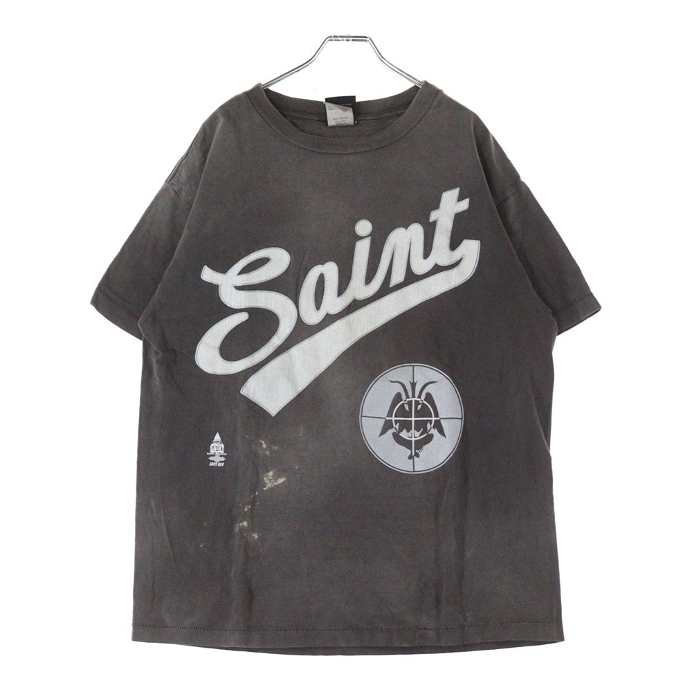 SAINT MICHAEL(セントマイケル) 21AW T-SHIRT FOCUS フォーカス クルーネックプリント半袖Tシャツ カットソー グレー SM-A21-0000-002