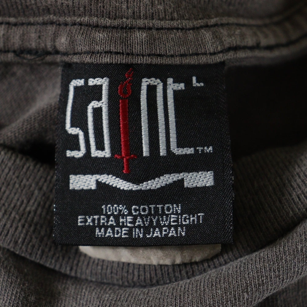 SAINT MICHAEL(セントマイケル) 21AW T-SHIRT FOCUS フォーカス クルーネックプリント半袖Tシャツ カットソー グレー SM-A21-0000-002