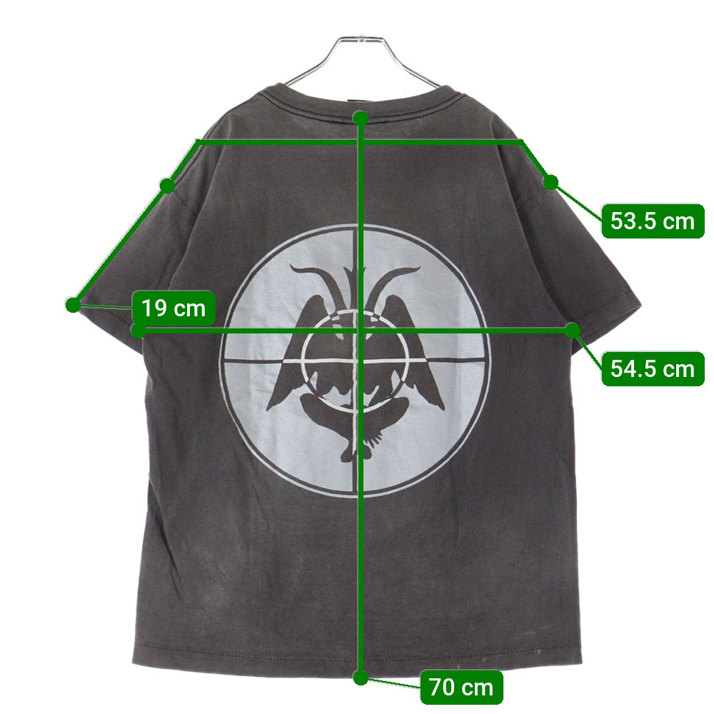 SAINT MICHAEL(セントマイケル) 21AW T-SHIRT FOCUS フォーカス クルーネックプリント半袖Tシャツ カットソー グレー SM-A21-0000-002