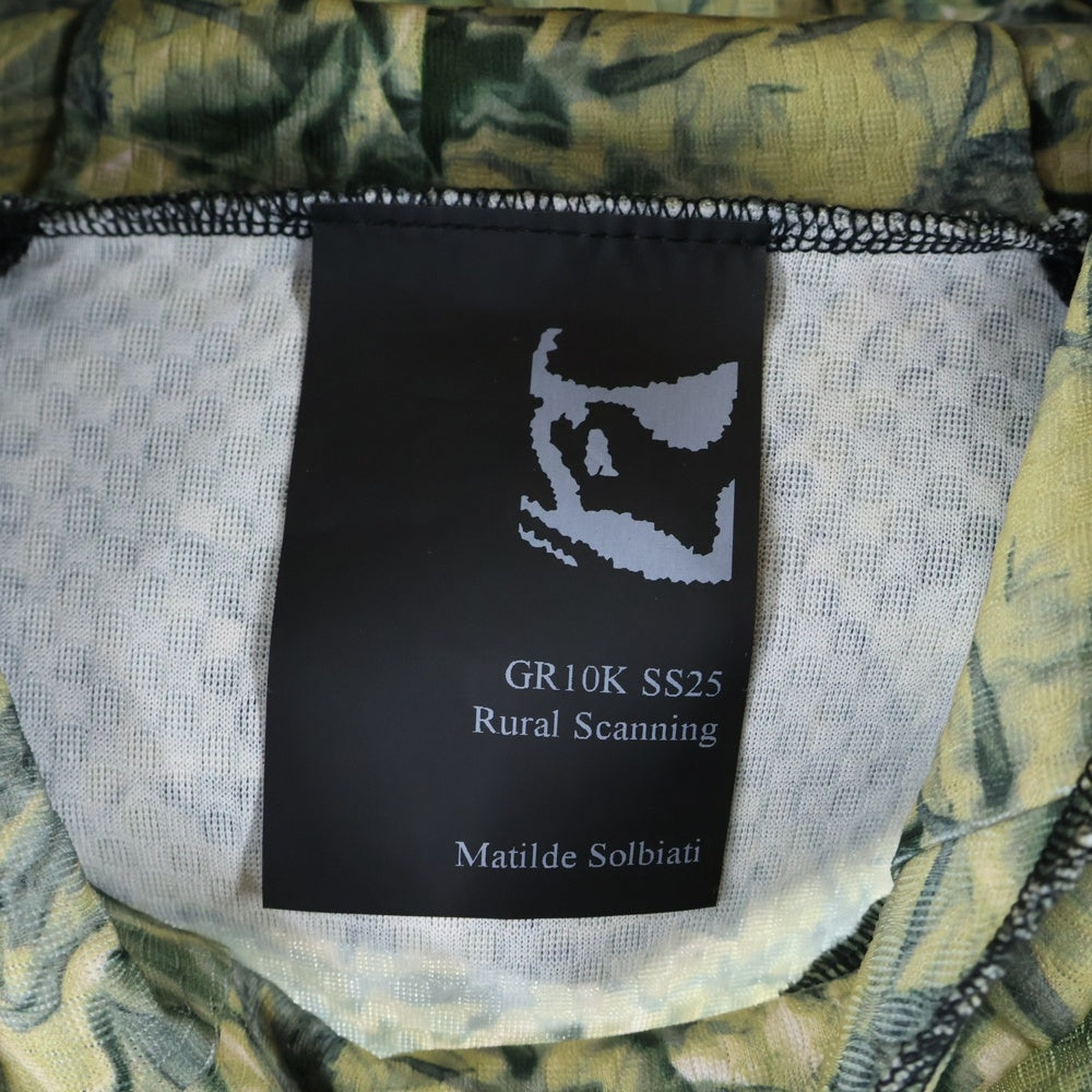 GR10K(ジーアールテンケー) 25SS COMBACT HOODIE BG824122EI 総柄プルオーバーパーカー マルチカラー