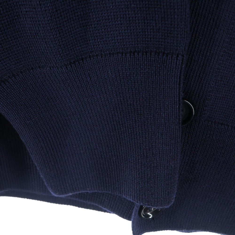 AMI Alexandre Mattiussi(アミアレクサンドルマテュッシ) 25AW KNIT CARDIGAN HKC361.001 ロゴ刺繍 ニットカーディガン ネイビー
