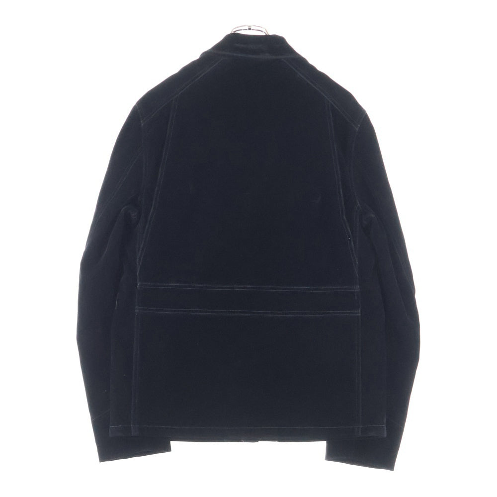 PRADA(プラダ) 24SS Velvet Denim Blouson Jaket トライアングルロゴ ベルベットブルゾンジャケット ブラック GEB276