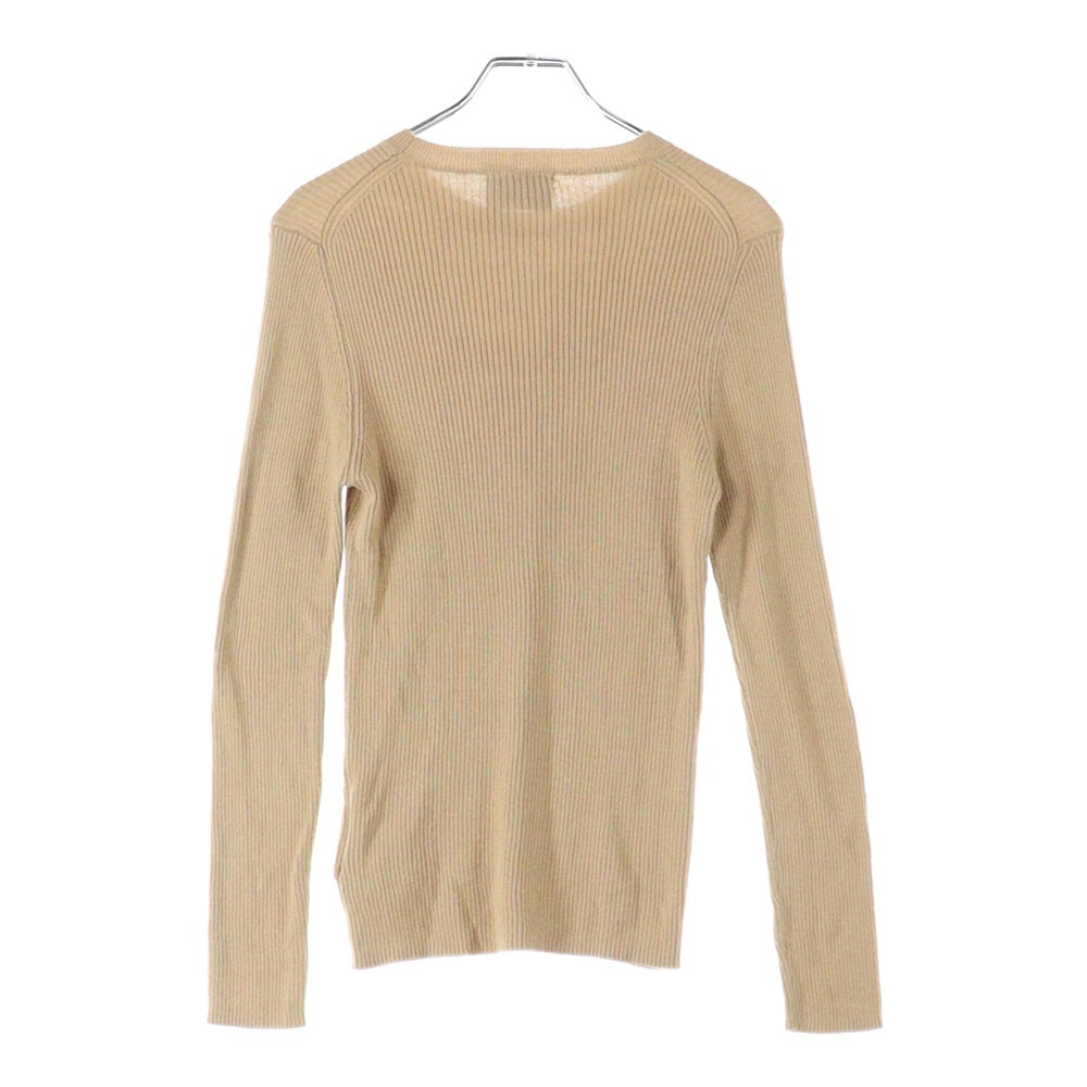 PRADA(プラダ) ロゴ クルーネック 長袖ニット ブラウン レディース