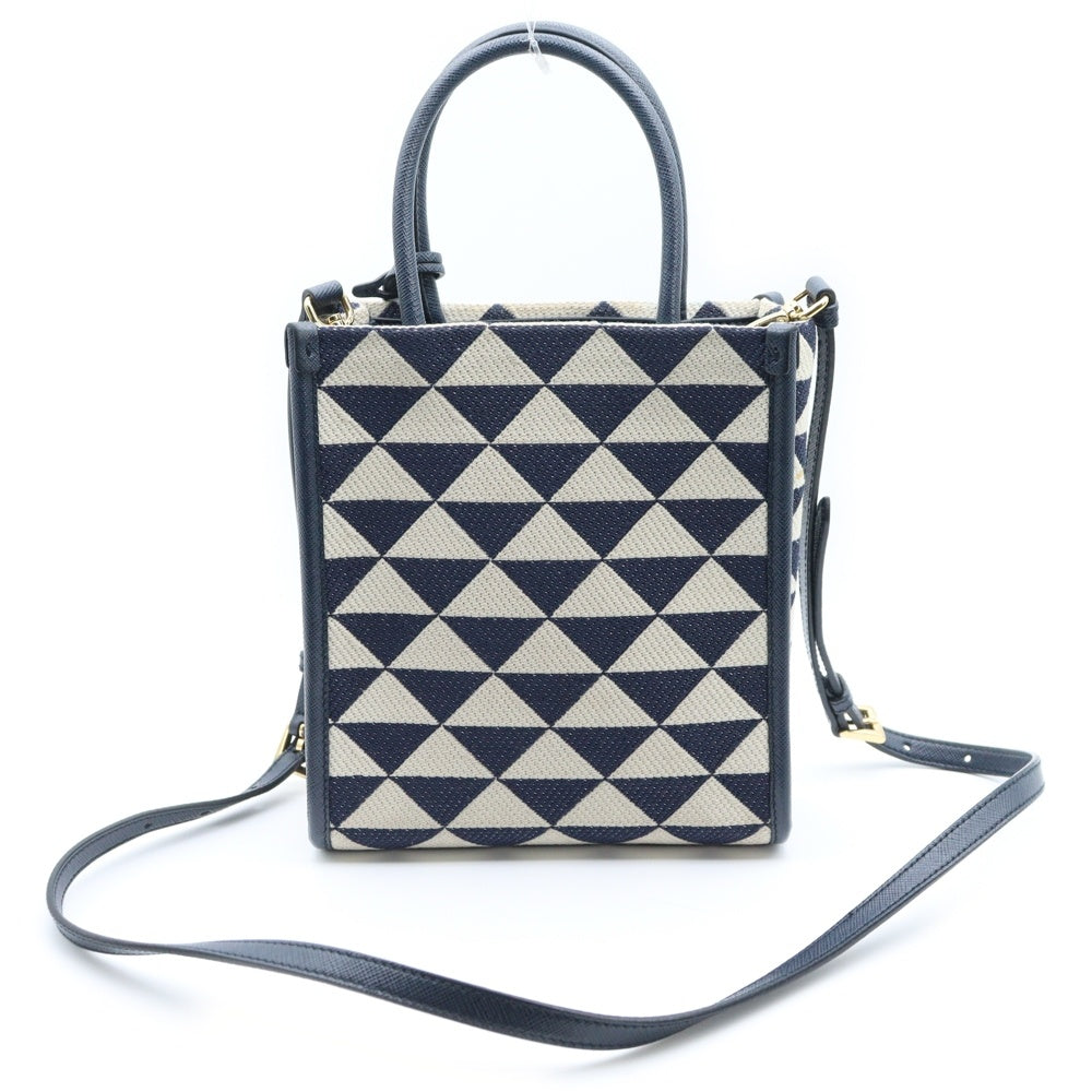 PRADA(プラダ) TRIANGOLO JACQUARD シンボル エンブロイダリー ミニ ハンドバッグ バッグ レディース 1BA355