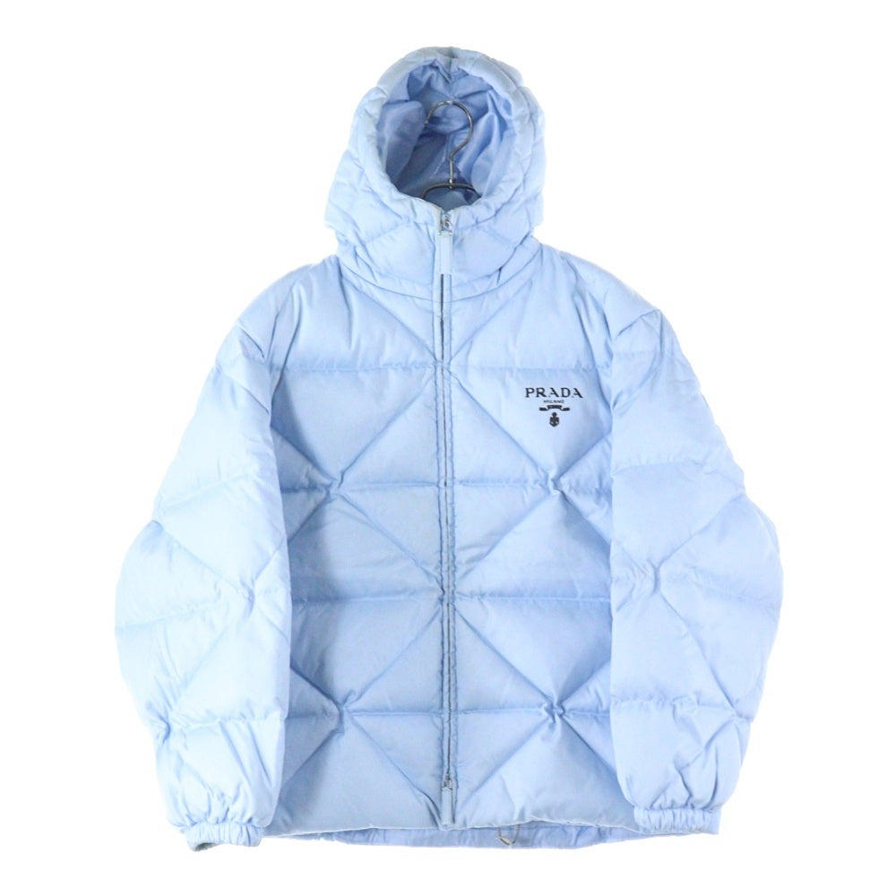 PRADA(プラダ) 21AW キルティング ナイロン フーディダウン ジャケット ライトブルー 291952 S212 1WQ8