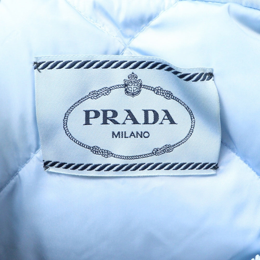 PRADA(プラダ) 21AW キルティング ナイロン フーディダウン ジャケット ライトブルー 291952 S212 1WQ8