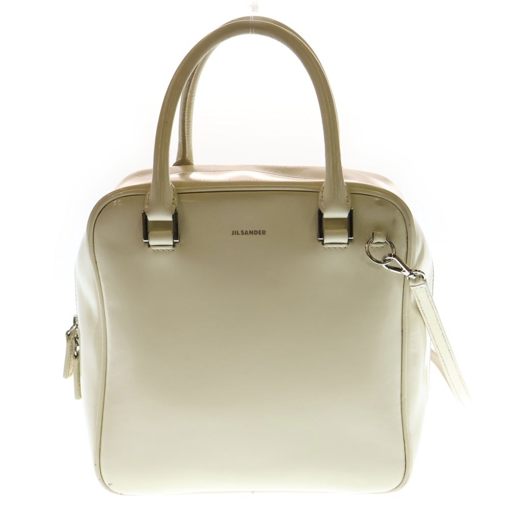 JIL SANDER(ジルサンダー) アイボリー レザーロゴバッグ 2WAY