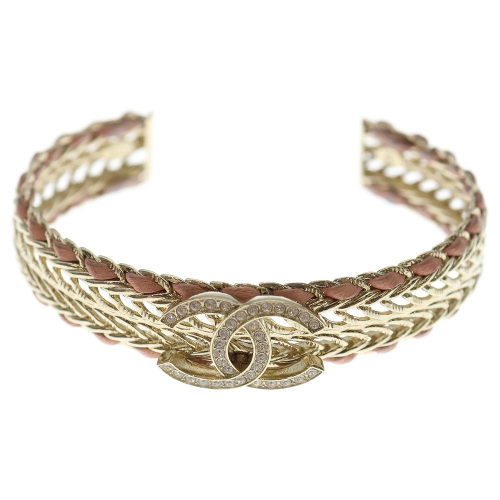 CHANEL(シャネル) ココマーク ラインストーン バングル ゴールド レディース B22 S
