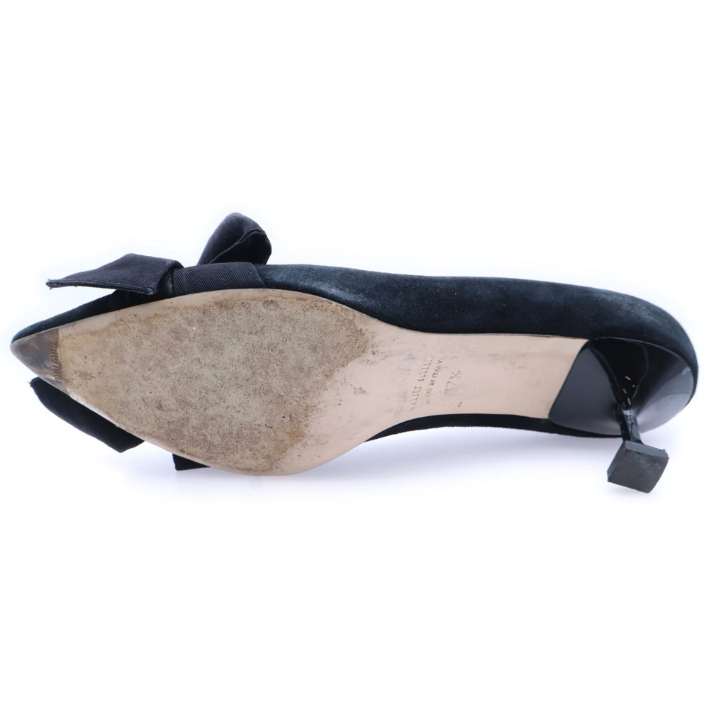 miumiu(ミュウミュウ) リボン パンプス スエードレザー レディース