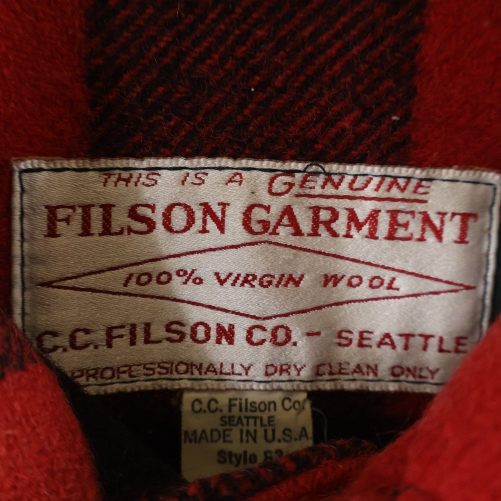 C.C FILSON(フィルソン) 70-80S DOUBLE MCCHINO CRUISER JACKET ダブルマッキーノ クルーザージャケット レッド/ブラック