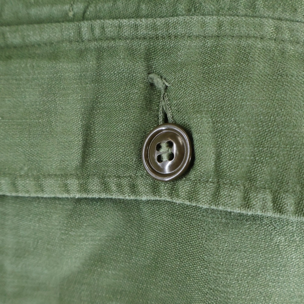 VINTAGE(ヴィンテージ) 40s US ARMY M-47 HBT ヘリンボーン ファティーグ 長袖シャツ カーキ