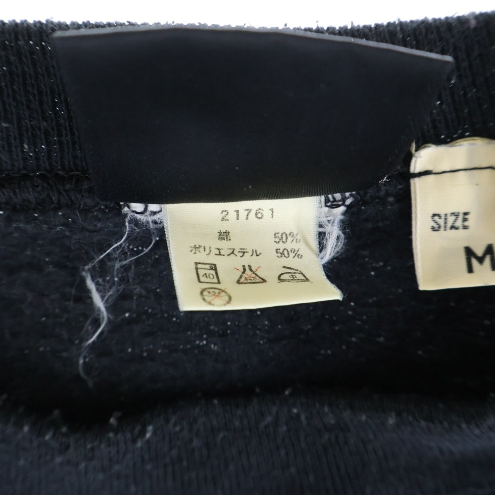 HARLEY DAVIDSON(ハーレーダビッドソン) 90s FLAMES CREWNECK SWEAT 袖フレイム クルーネックスウェット 長袖トレーナー ブラック 21761