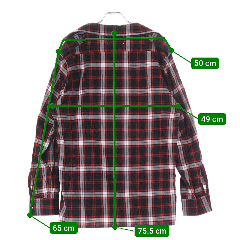Maison Martin Margiela(メゾンマルタンマルジェラ) 17ss REBUILD CHECK L/S SHIRT 再構築 ドッキング チェックシャツ S50DL0301