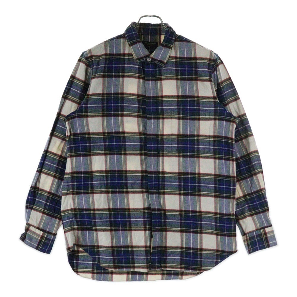 COMME des GARCONS HOMME PLUS(コムデギャルソンオムプリュス) AD2004 LOST ENGLISHMAN期 CHECK L/S SHIRT チェック コットン 長袖シャツ ホワイト/ブルー/グリーン PN-B042