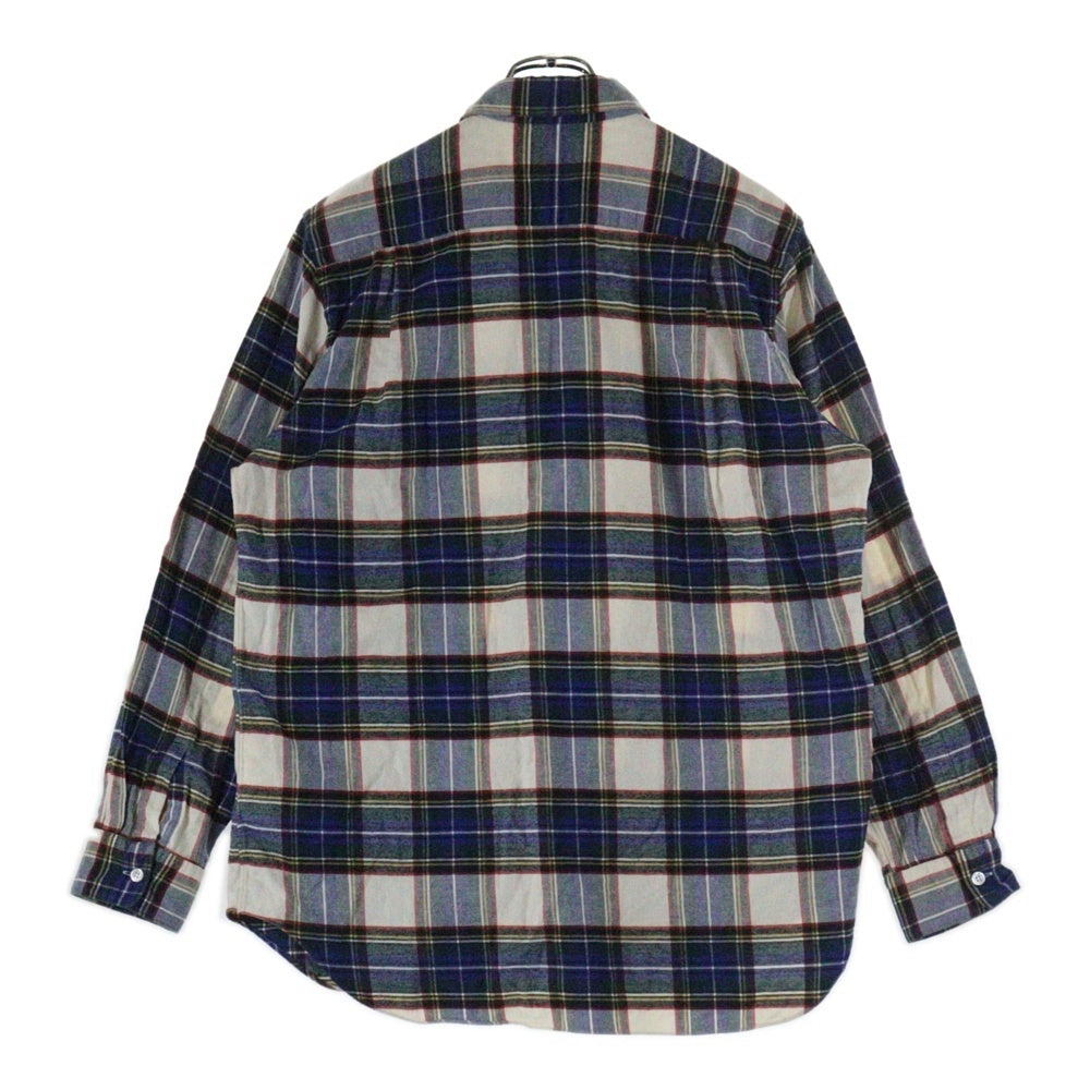COMME des GARCONS HOMME PLUS(コムデギャルソンオムプリュス) AD2004 LOST ENGLISHMAN期 CHECK L/S SHIRT チェック コットン 長袖シャツ ホワイト/ブルー/グリーン PN-B042