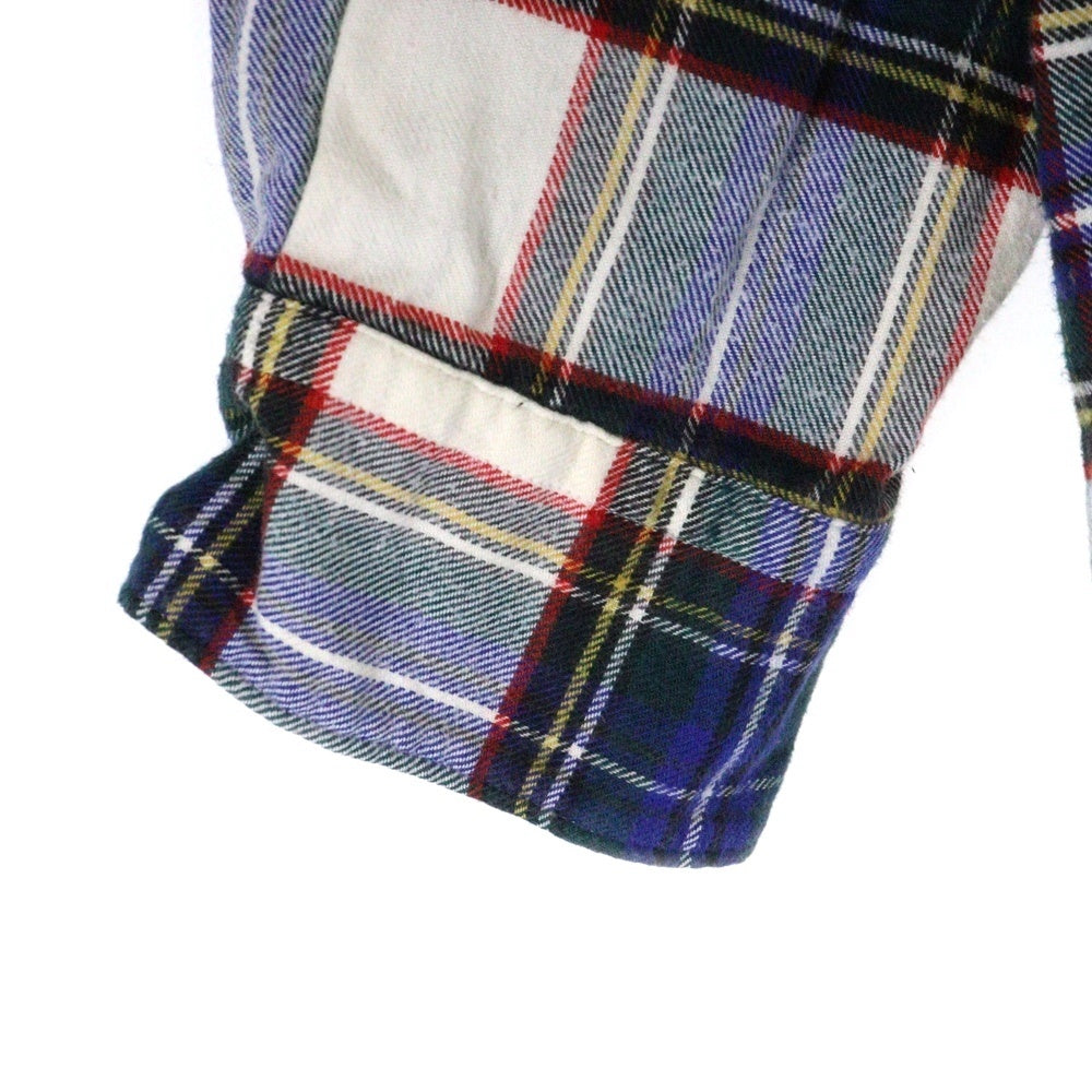 COMME des GARCONS HOMME PLUS(コムデギャルソンオムプリュス) AD2004 LOST ENGLISHMAN期 CHECK L/S SHIRT チェック コットン 長袖シャツ ホワイト/ブルー/グリーン PN-B042