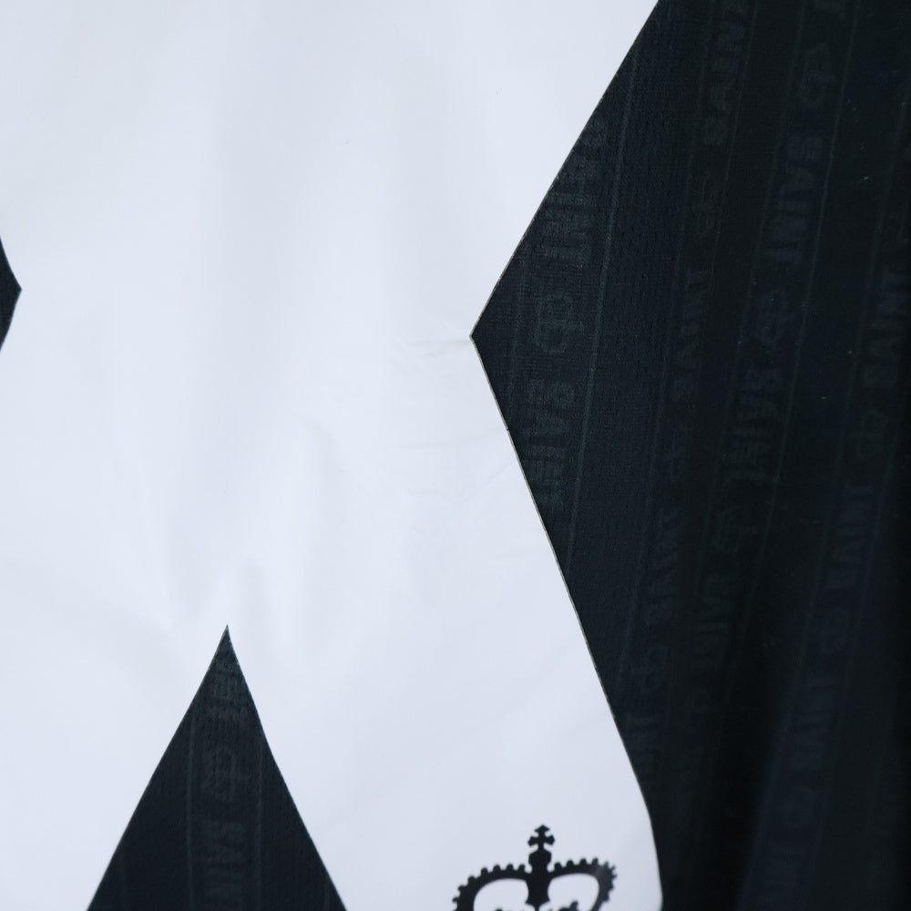 SAINT MICHAEL(セントマイケル) SOCCER SHIRT FAITH A24AP02CU SM-YS1-0000-020 メッシュサッカーシャツ 長袖カットソー ブラック