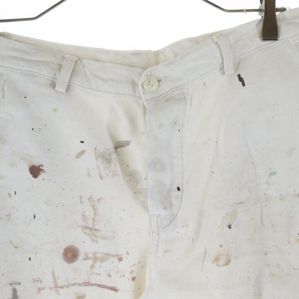 VINTAGE(ヴィンテージ) ペイント ボタンフライセーラーパンツ ホワイト