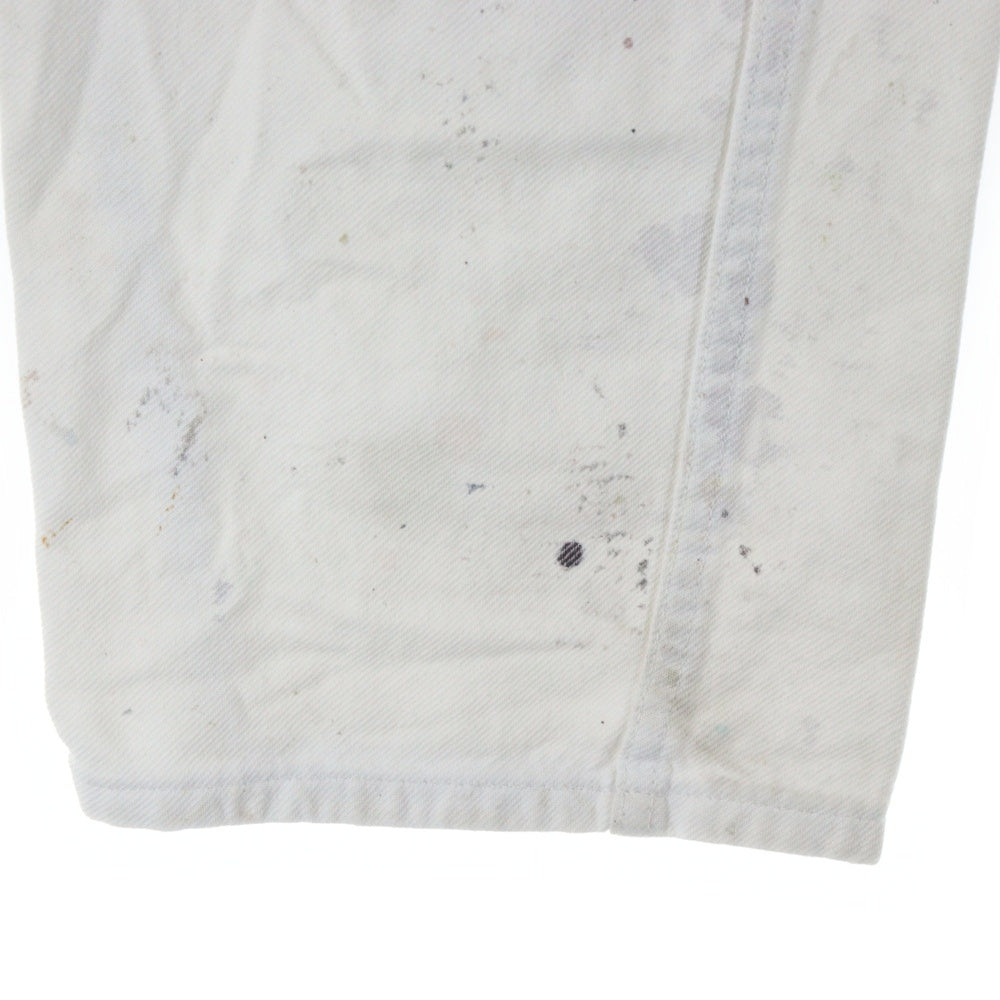 VINTAGE(ヴィンテージ) ペイント ボタンフライセーラーパンツ ホワイト