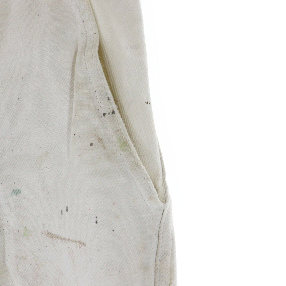 VINTAGE(ヴィンテージ) ペイント ボタンフライセーラーパンツ ホワイト