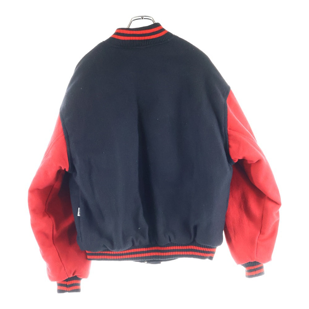 VINTAGE ヴィンテージ APPLE WOOL STUDIUM JADKET アップル ウール スタジアムジャケット スタジャン ブラック/レッド VINTAGE(ヴィンテージ) APPLE WOOL STUDIUM JADKET アップル ウール