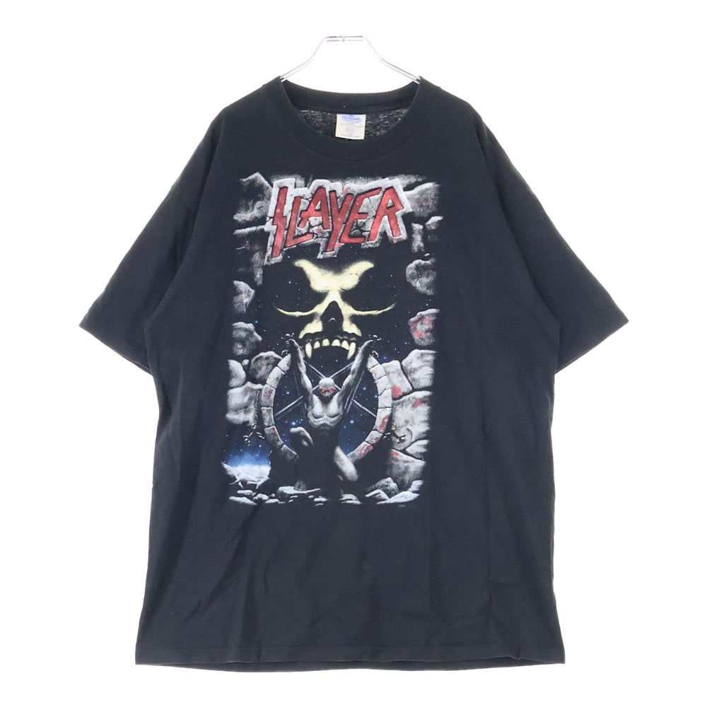 VINTAGE(ヴィンテージ) 90s SLAYER LIVE INTRUSION TEE WINTERLANDボディ スレイヤー 両面プリント 半袖Tシャツ クルーネックカットソー ブラック