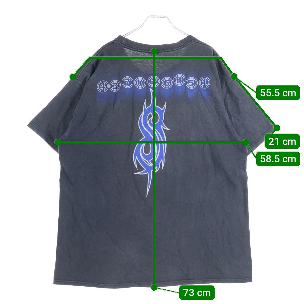 VINTAGE(ヴィンテージ) 00s SLIPKNOT DOUBLE SIDE MEMBER TEE 2001 CYGNUSボディ スリップノット バンド 両面プリント 半袖Tシャツ ブラック
